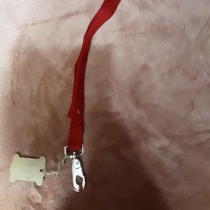 1" x 4' red Nylon dog leash